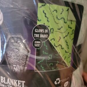 Nightmare Before Christmas Oogie Boogie Glow-N-The-Dark Sherpa Big Throw Blanket